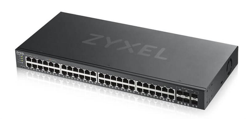  Гибридный Smart L2 коммутатор Zyxel NebulaFlex GS1920-48v2, rack 19", 44xGE, 4xCombo (SFP/RJ-45), 2xSFP, автономное/облачное управление