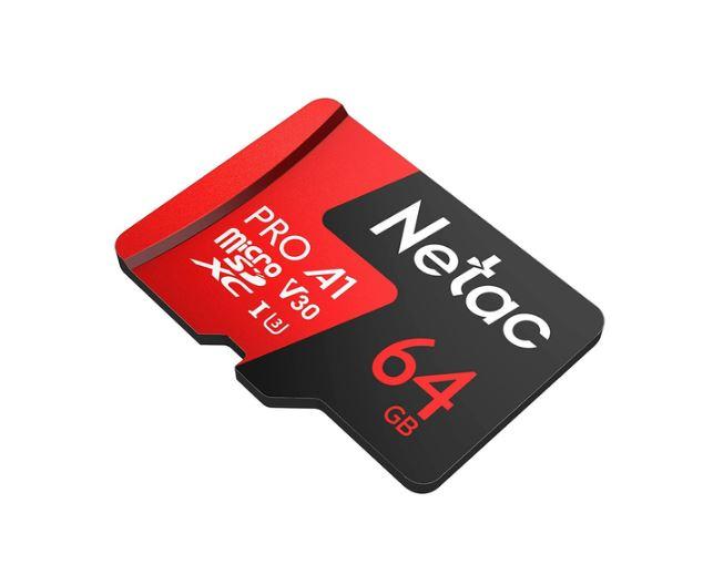 Носитель информации Netac P500 Extreme 64GB Pro MicroSDXC V30/A1/C10 up to 100MB/s, retail pack card only