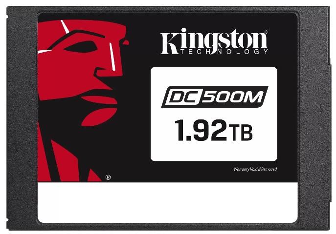 Твердотельный накопитель Kingston Enterprise SSD 1,92TB DC500M 2.5" SATA 3 R555/W520MB/s 3D TLC MTBF 2М 98 000/75 000 IOPS 1,3DWPD (Mixed-Use) 3 years