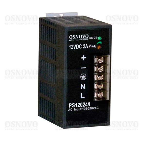 Промышленный блок питания OSNOVO PS-12024/I Промышленный блок питания. DC12V, 2A (24W). Диапазон входных напряжений: AC195-265V. КПД: 80%. Защита от короткого замыкания, перенапряжения и перегрузки. Конвекционное охлаждение. М Промышленный блок питания OSNOVO PS-12024/I Промышленный блок питания. DC12V, 2A (24W). Диапазон входных напряжений: AC195-265V. КПД: 80%. Защита от короткого замыкания, перенапряжения и перегрузки. Конвекционное охлаждение. М