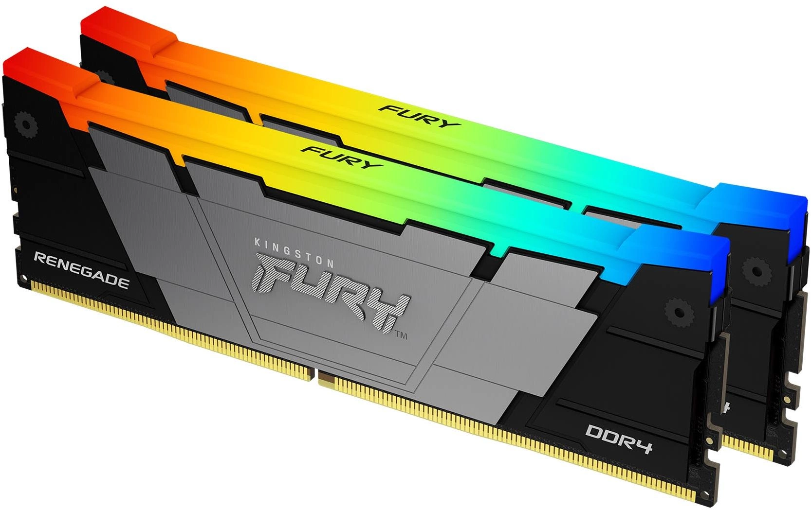 Модуль памяти Kingston 64GB DDR4 3600 FURY Renegade RGB Black XMP Non-ECC Unbuffered DIMM (Kit 2*32gb) 2RX8 18-22-22 1.35V 288-pin 16Gbit
