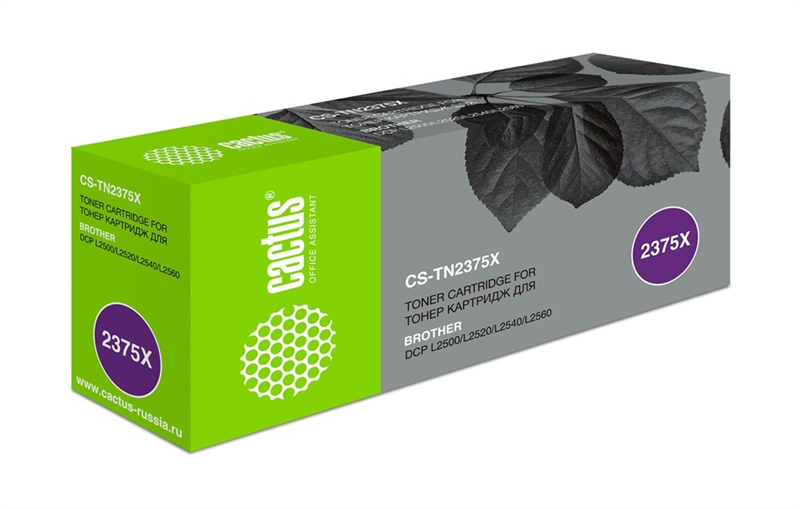 Картридж лазерный Cactus CS-TN2375X TN-2375 черный (5200стр.) для Brother DCP L2500/L2520/L2540/L2560 Картридж лазерный Cactus CS-TN2375X TN-2375 черный (5200стр.) для Brother DCP L2500/L2520/L2540/L2560