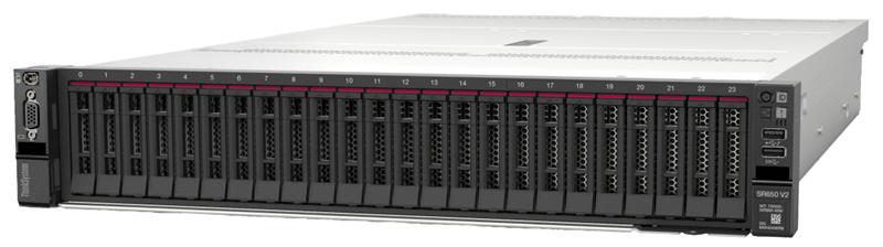 Сервер Lenovo ThinkSystem SR650 V2 Rack 2U,Xeon 6326 16C(2.9GHz/24MB Cache/185W),1x32GB/3200MHz/2Rx4/RDIMM,8xSAS/SATA(upto24),SR9350-8i(2Gb),1x750W Platinum,5xStandard Fans,XCCE, ToollessRail