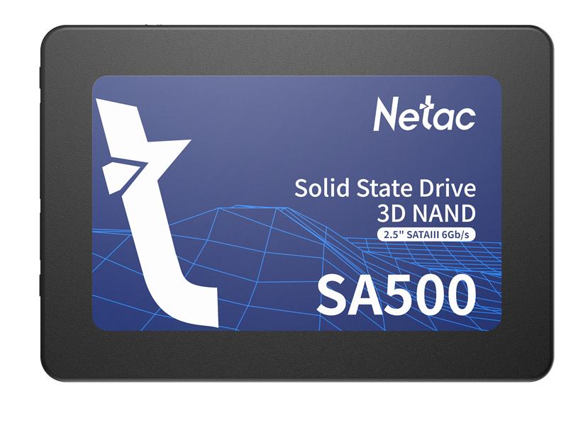 Ssd накопитель Netac SSD SA500 128GB 2.5 SATAIII 3D NAND, R/W up to 500/400MB/s, TBW 60TB, 3y wty