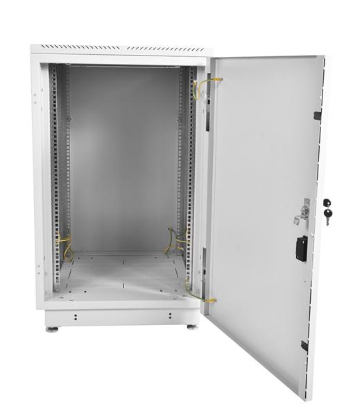  Шкаф телекоммуникационный напольный 18U (600x800) дверь металл (2 места)