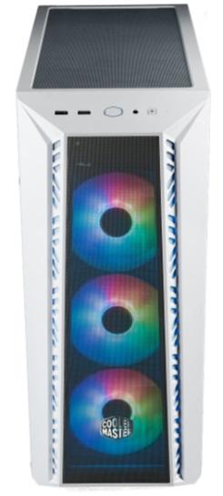Корпус Cooler Master MasterBox 520Mesh White USB3.0x1, USB3.1type Cx1, Audio, ARGB fan x3 ,white, front Mesh panel