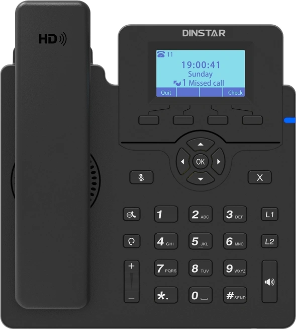 Телефон IP Dinstar C60GP черный