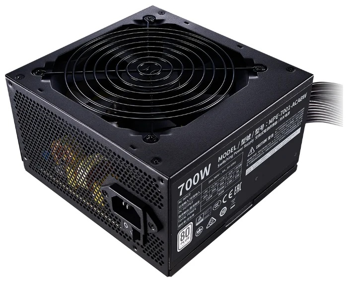 Блок питания Cooler Master MWE White, 700W, ATX, 120mm, 6xSATA, 4xPCI-E(6+2), APFC, 80+ White
