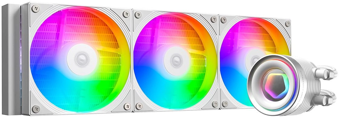 Система водяного охлаждения ID-Cooling FX360 Inf ARGB Soc-AM5/AM4/1200/1700/1851 белый 4-pin 27.2dB Al 350W Ret (FX360 INF WHITE) Система водяного охлаждения ID-Cooling FX360 Inf ARGB Soc-AM5/AM4/1200/1700/1851 белый 4-pin 27.2dB Al 350W Ret (FX360 INF WHITE)