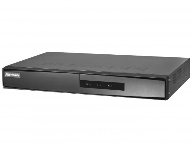  Hikvision DS-7104NI-Q1/4P/M(C) 4-х канальный IP-видеорегистратор c PoE Видеовход: 4 канала; видеовыход: 1 VGA до 1080Р, 1 HDMI до 1080Р; двустороннее аудио 1 канал RCA, аудиовыход: 1 канал RCA. Входя