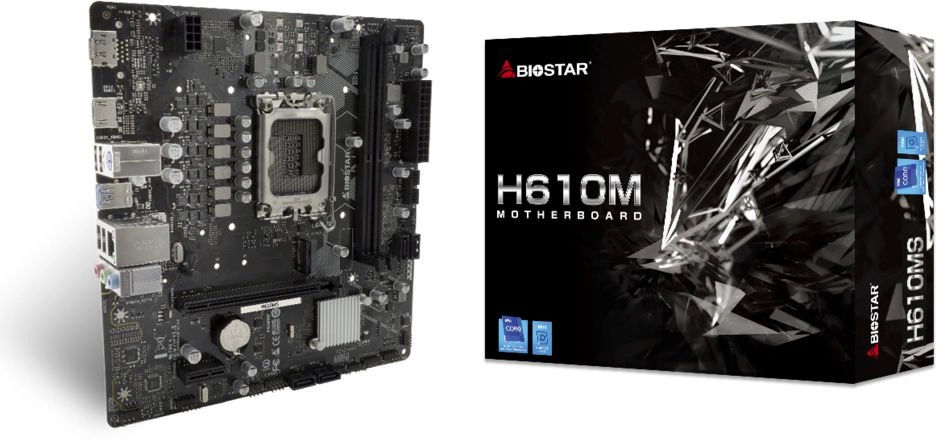 Материнская плата Biostar H610MS Soc-1700 Intel H610 2xDDR4 mATX AC`97 8ch(7.1) GbLAN+HDMI+DP