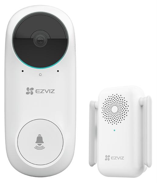 Видеокамера Ezviz DB2C 2Мп внешняя камера + дверной звонок (беспроводной) с ИК-подсветкой до 6м. Матрица 1/2,7'' CMOS; объектив 2.2мм@F2.4; Перезаряжаемая литиевая батарея 5200 мА*ч, угол обзора 160°(вертикальный