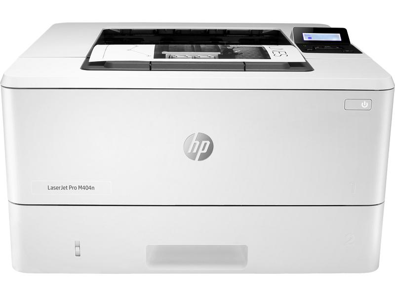 Принтер HP LaserJet Pro M404n (A4, 1200dpi, 38 ppm, 256 Mb, 2tray 100+250, USB2.0/GigEth,ePrint, AirPrint, 1y warr, cartridge 1500 in box, repl. C5F93A) (незначительное повреждение коробки)
