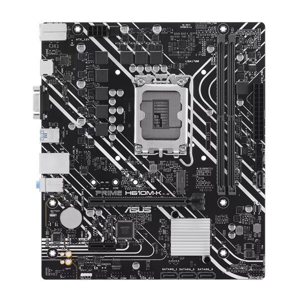 Материнская плата ASUS PRIME H610M-K, LGA1700, H610, 2*DDR5, 4*SATA, 1*M.2, 2*USB 3.2, 4*USB 2.0, 1*PCIx16, 1*PCIx1, HDMI+VGA, mATX; 90MB1GA0-M0EAY0 Материнская плата ASUS PRIME H610M-K, LGA1700, H610, 2*DDR5, 4*SATA, 1*M.2, 2*USB 3.2, 4*USB 2.0, 1*PCIx16, 1*PCIx1, HDMI+VGA, mATX; 90MB1GA0-M0EAY0
