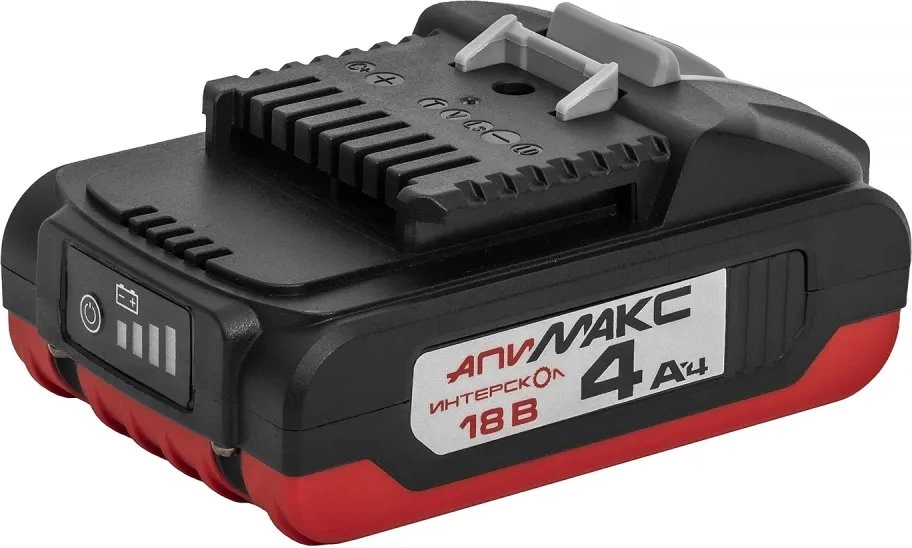 Батарея аккумуляторная Интерскол АПИМАКС-4,0/18И 18В 4Ач Li-Ion (2400.104) Батарея аккумуляторная Интерскол АПИМАКС-4,0/18И 18В 4Ач Li-Ion (2400.104)