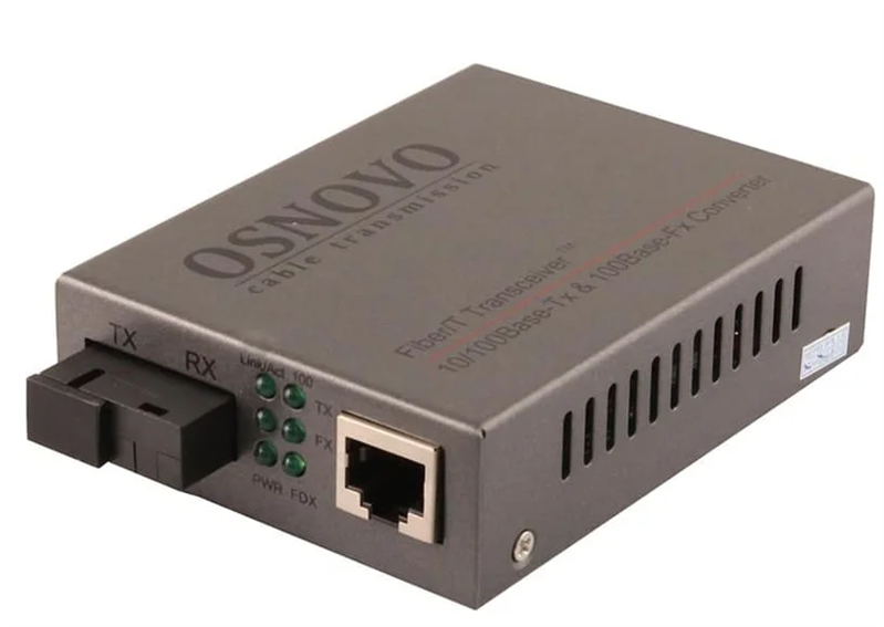 Медиаконвертер OSNOVO OMC-100-11S5a Оптический Fast Ethernet медиаконвертер для передачи Ethernet по одному волокну одномодового оптического кабеля до 20км. Поддерживает скорость 10/100М