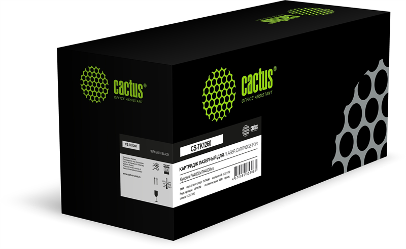 Картридж лазерный Cactus CS-TK1260 TK-1260 черный (10000стр.) для Kyocera PA4000x/PA4000wx