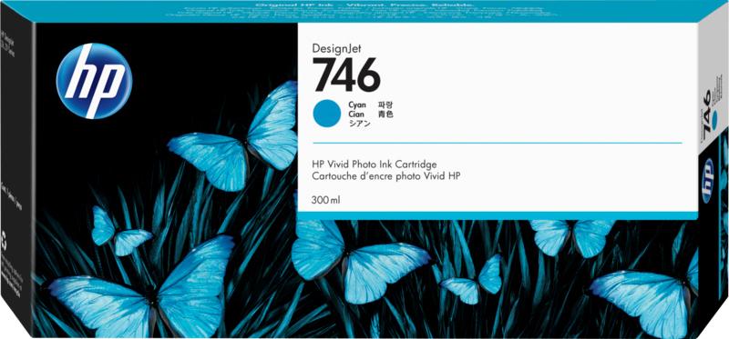 Картридж Cartridge HP 746 для DesignJet Z6/Z9+ series, голубой (300мл)