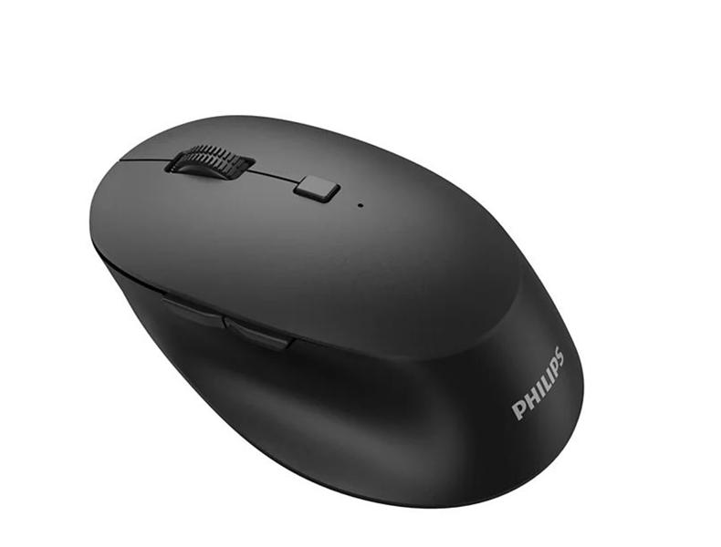 Аксессуары Philips Беспроводная Мышь SPK7607  2,4 GHz, Bluetooth 3.0/5.0, 7кнопки 800-3200dpi,Чёрный