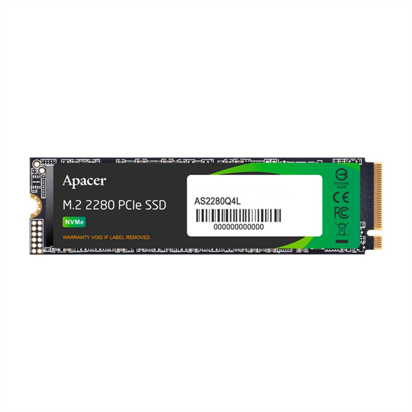Твердотельный накопитель Apacer SSD AS2280Q4L 256Gb M.2 2280 PCIe Gen4x4, R3600/W3000 Mb/s, 3D NAND, MTBF 1.5M, NVMe 1.4, 170TBW, Retail, 3 years (AP256GAS2280Q4L-1)