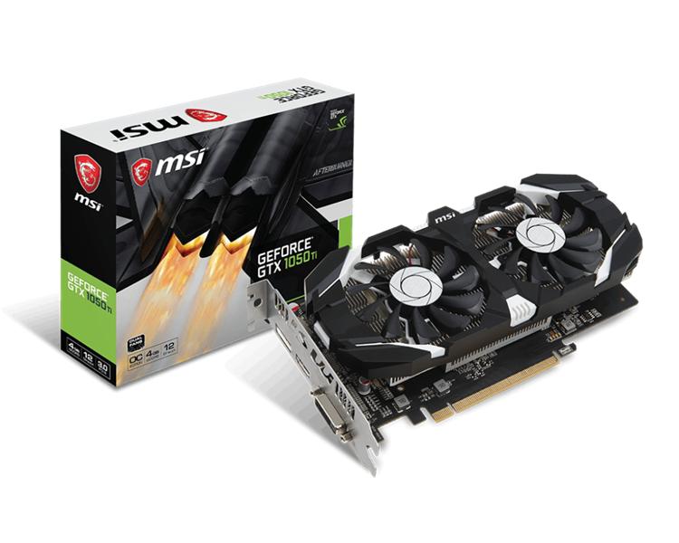 Видеокарта MSI GeForce GTX 1050 Ti 4GT OCV1 VER 10 PCI-E/GEFORCE GTX 1050 TI 4GT OCV1/DL-DVI-D/HDMI/DP/ATX/DUAL FAN/OC/4G