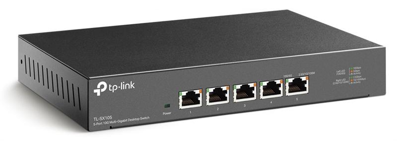  TP-Link 5-портовый настольный неуправляемый коммутатор 10 Гбит/с, 5 портов RJ-45 100 Мбит/с / 1 Гбит/с / 2,5 Гбит/с / 5 Гбит/с / 10 Гбит/с, без вентиляторов