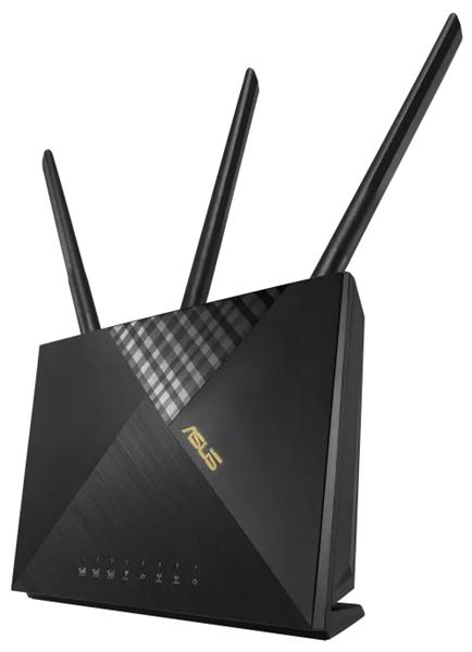  ASUS 4G-AX56// роутер 802.11ax со встроенным LTE модемом, до 6574+ 1201 Мб/c 2,4 + 5 гГц, 2 антенны LTE, 2 антенны Wi-FI, USB, GBT LAN ; 90IG06G0-MO3110