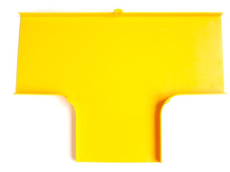  Крышка Т-соединителя оптического лотка 120 мм, желтая