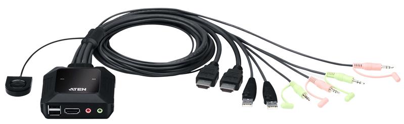 Квм переключатель ATEN 2-Port USB 4K HDMI Cable KVM Switch