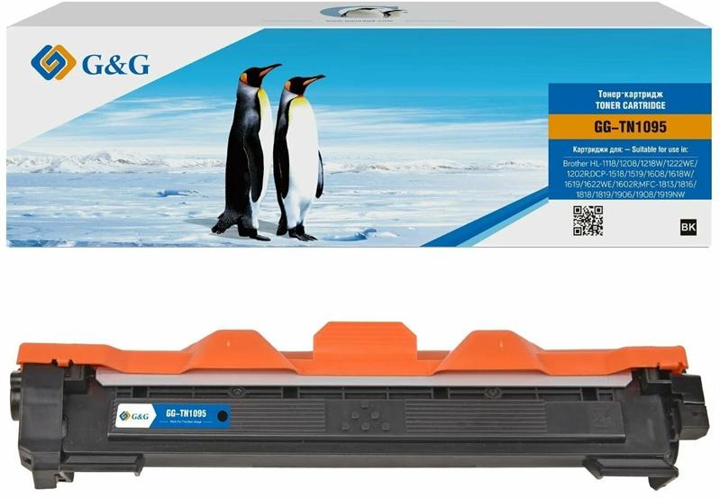 Тонер-картридж G&G toner-cartridge for Brother HL-1118/1208/1218W/1222/1202;DCP-1518/1519/1608/1618/1619/1622/1602;MFC-1813/1816/1818/1819/1906/1908/1919 without chip 1500 pages гарантия 12 мес.