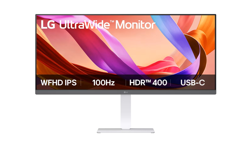 Монитор 34" LG 34U530A-W, 2560x1080, IPS, 100Hz, HDMI+DP+USB-C+SPK, white