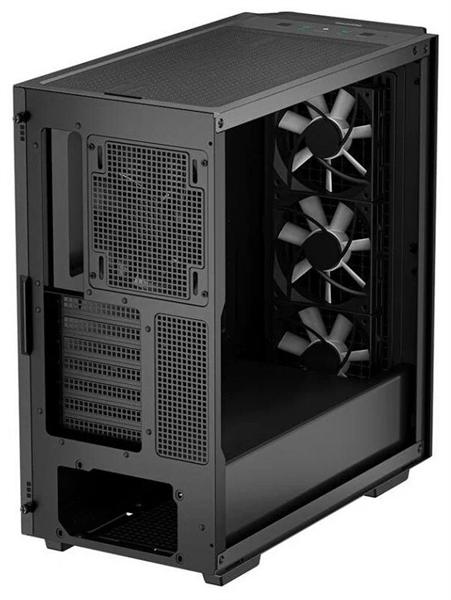 Корпус Deepcool CG540 без БП, боковое окно (закаленное стекло), 3xARGB LED 120мм вентилятора спереди и 1x140мм вентилятор сзади, черный, ATX