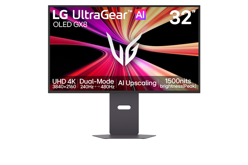 Монитор 31,5" LG 32GX870B-B, OLED, 3840x2160, 0,03ms, 335cd, 240Hz, HDMIx2+DP+USB-C+ USB Hub+SPK 7W, HAS Pivot Swivel, black, Ex