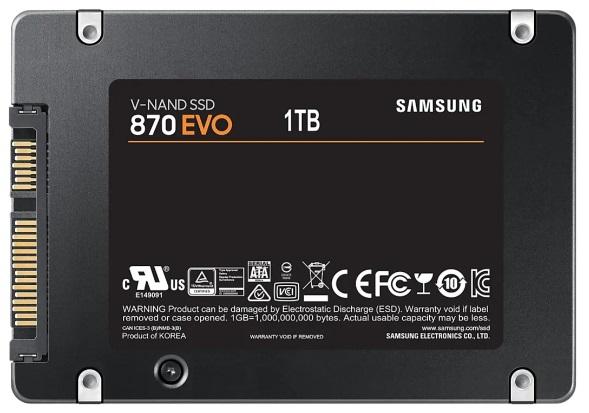 Твердотельный накопитель SSD 2.5" 1Tb (1000GB) Samsung SATA III 870 EVO (R560/W530MB/s) (MZ-77E1T0B/EU analog MZ-77E1T0BW, MZ-76E1T0BW) 1year
