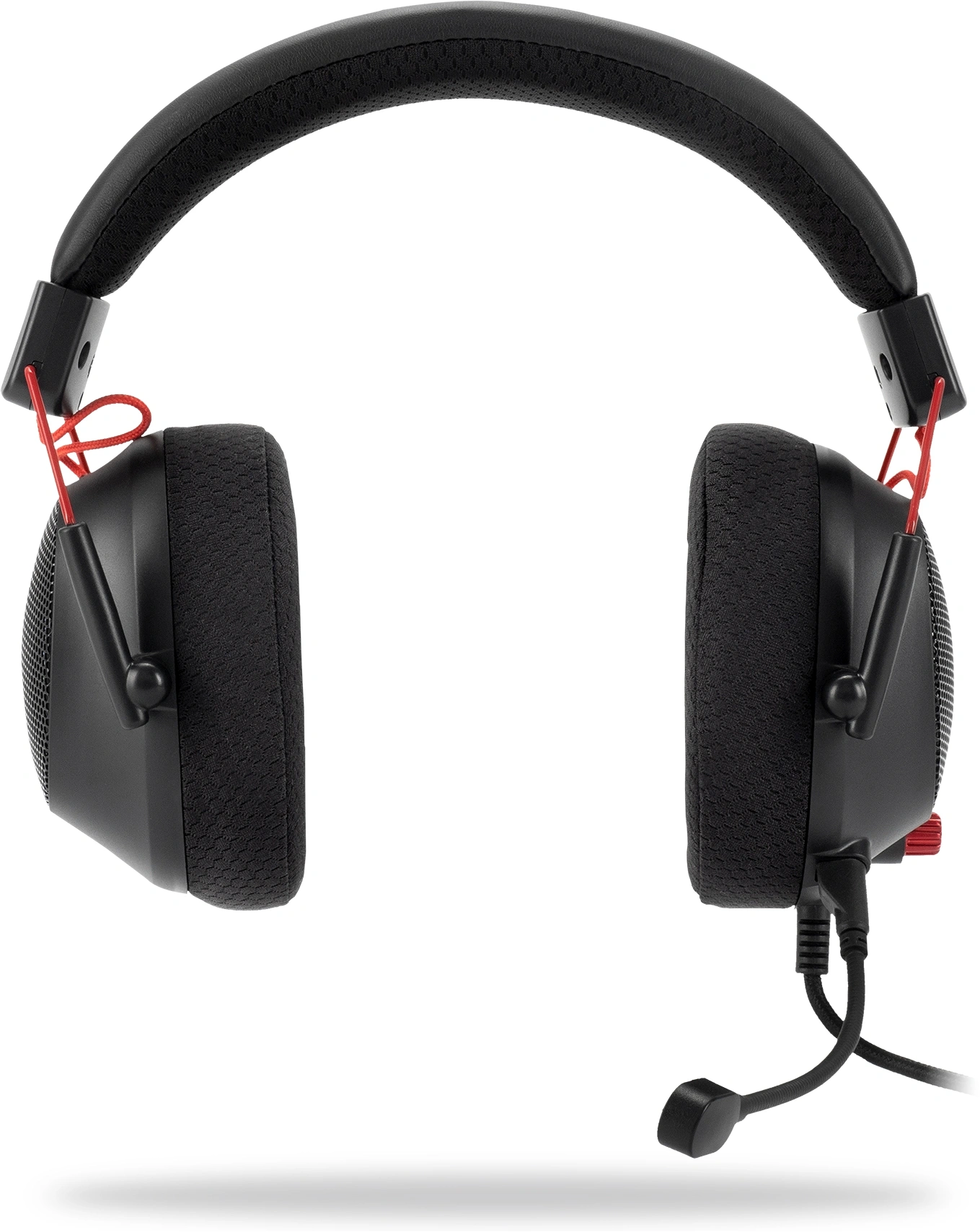 Наушники с микрофоном Oklick HS-L305G черный/красный 2м мониторные оголовье (2060511)