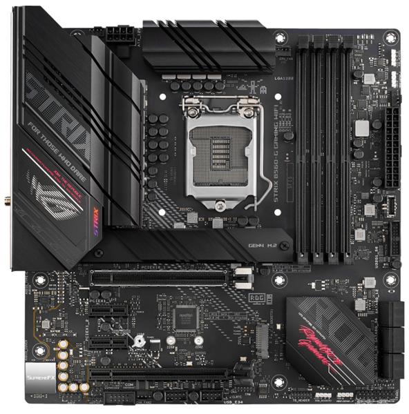 Материнская плата ASUS ROG STRIX B560-G GAMING WIFI, LGA1200, B560, 4*DDR4, HDMI+DP, CrossFireX, 6 x SATA 6Gb/s, Audio, Gb LAN, USB 3.2*9, USB 2.0*5, COM*1 header (w/o cable), mATX ; 90MB1750-M0EAY0