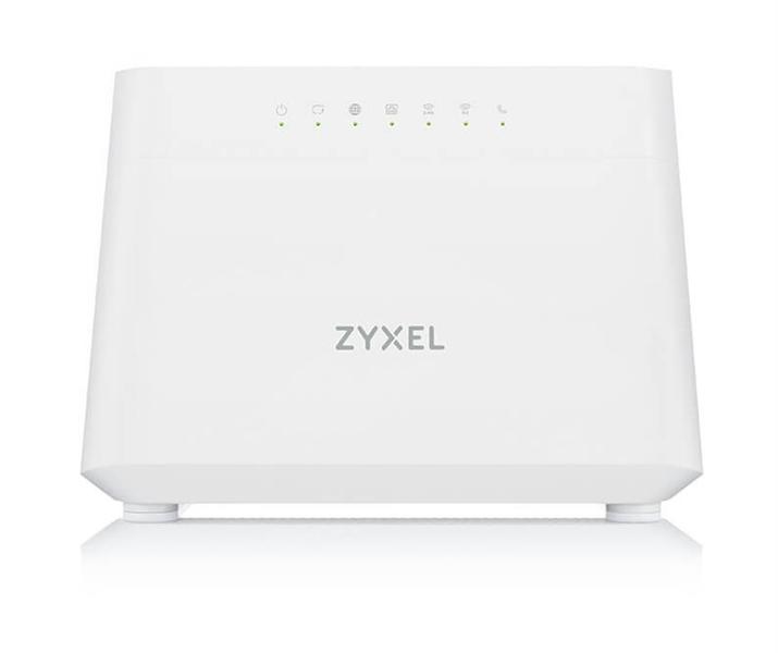  Wi-Fi роутер VDSL2/ADSL2+ Zyxel DX3301-T0, 2xWAN (GE RJ-45 и RJ-11), Annex A, profile 35b, 802.11a/b/g/n/ac/ax (600+1200 Мбит/с), EasyMesh, 4xLAN GE, 2xFXS, 1xUSB2.0