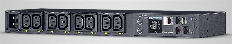 Панель питания распределительная CyberPower PDU PDU81005 Switched Metered-by-Outlet, 1U type, 16Amp, plug IEC 320 C20, (8) IEC 320 C13 -EOL