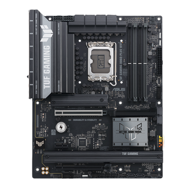 Материнская плата ASUS TUF GAMING B860-PLUS WIFI, LGA1851, B860, 4*DDR5, 4*SATA, 3*M.2, 5*USB 3.2, 2*USB 2.0, Type-C, 2*PCIx16, 1*PCIx1, DP+HDMI, ATX; 90MB1JL0-M0EAY0 Материнская плата ASUS TUF GAMING B860-PLUS WIFI, LGA1851, B860, 4*DDR5, 4*SATA, 3*M.2, 5*USB 3.2, 2*USB 2.0, Type-C, 2*PCIx16, 1*PCIx1, DP+HDMI, ATX; 90MB1JL0-M0EAY0