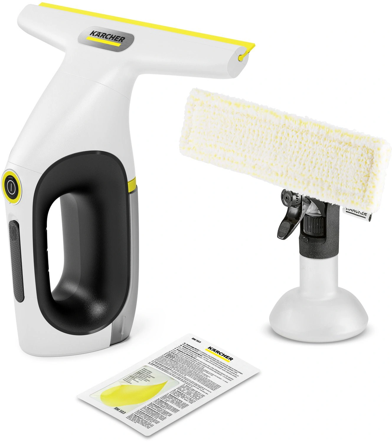 Мойщик окон Karcher WV 2 Universal Care шир.скреб.:280мм пит.:от аккум. белый/желтый Мойщик окон Karcher WV 2 Universal Care шир.скреб.:280мм пит.:от аккум. белый/желтый