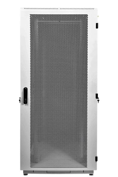  Шкаф телекоммуникационный напольный 42U (600x1000) дверь перфорированная 2 шт., цвет чёрный