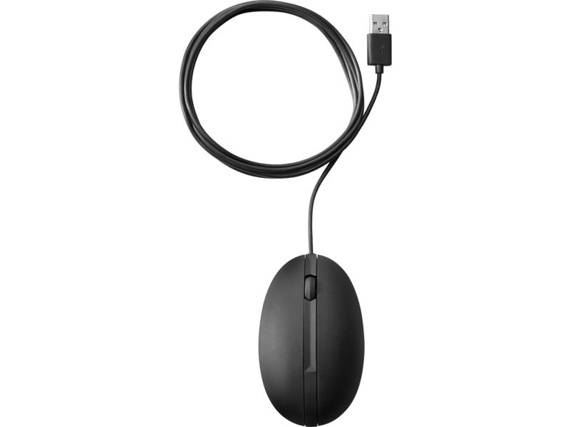 Мышь  проводная Mouse HP Wired Desktop 320M black (Halley)