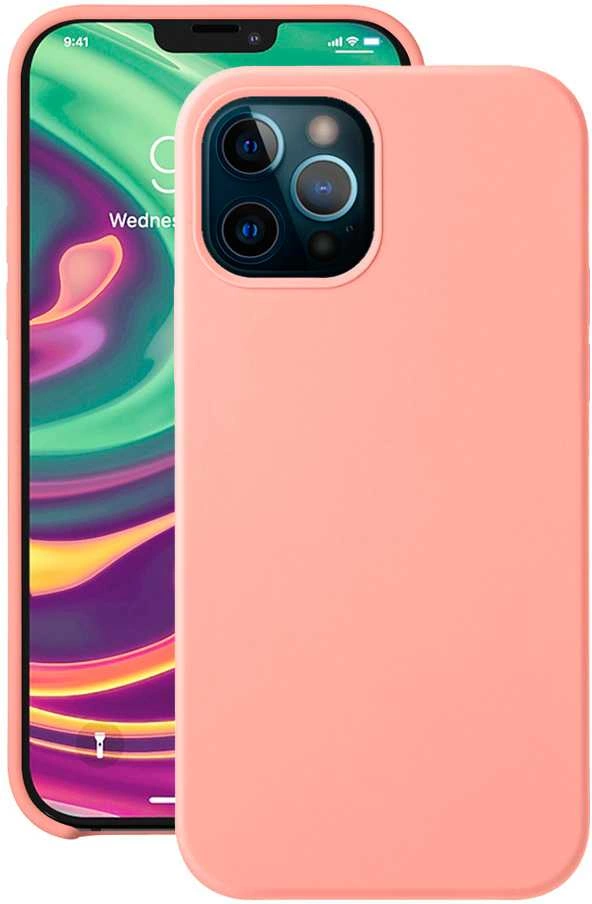 Чехол (клип-кейс) Deppa для Apple iPhone 12/12 Pro Liquid Silicone розовый (87712)