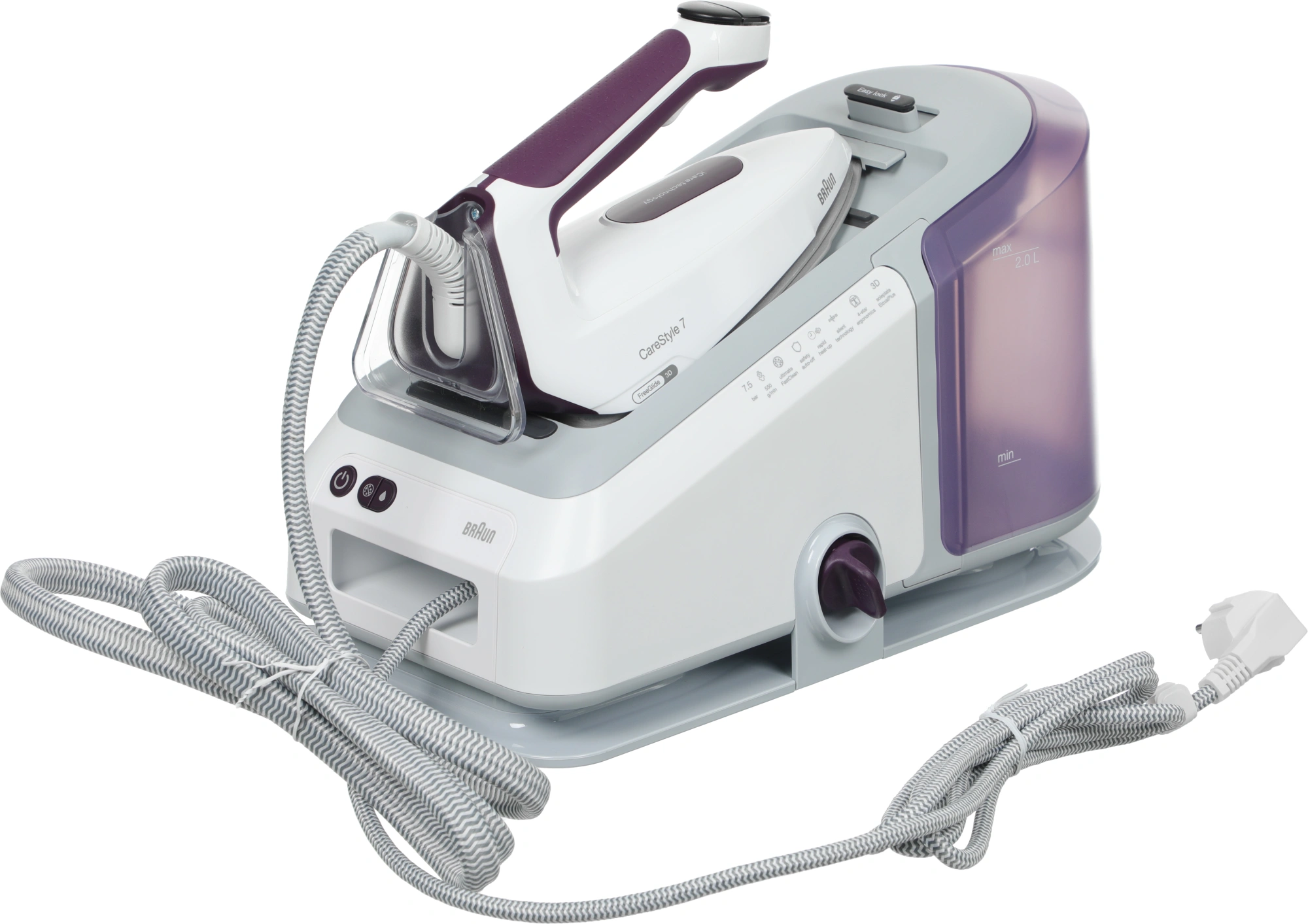 Парогенератор Braun CareStyle 7 IS7266VI 2700Вт серый/сиреневый Парогенератор Braun CareStyle 7 IS7266VI 2700Вт серый/сиреневый