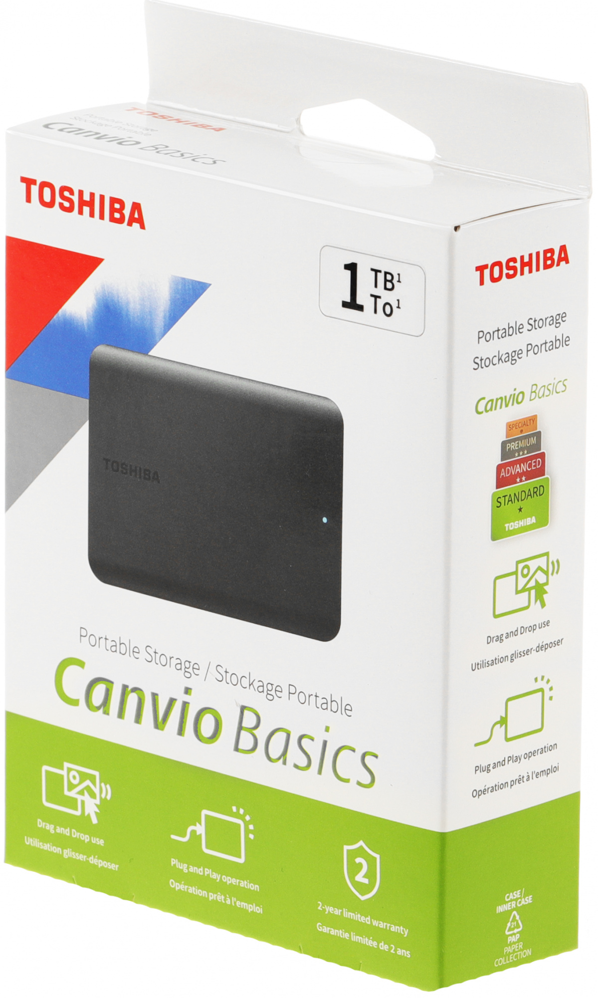 Жесткий диск внешний Toshiba CANVIO BASICS 1TB, 2.5", black (HDTB510EK3AA) Жесткий диск внешний Toshiba CANVIO BASICS 1TB, 2.5", black (HDTB510EK3AA)