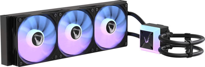 Система водяного охлаждения Formula V Line ICE JET VISION 360 BK, 360mm, 3x120mm, ARGB fans, LGA115X/1200/1700/1851, AM4/AM5 Система водяного охлаждения Formula V Line ICE JET VISION 360 BK, 360mm, 3x120mm, ARGB fans, LGA115X/1200/1700/1851, AM4/AM5