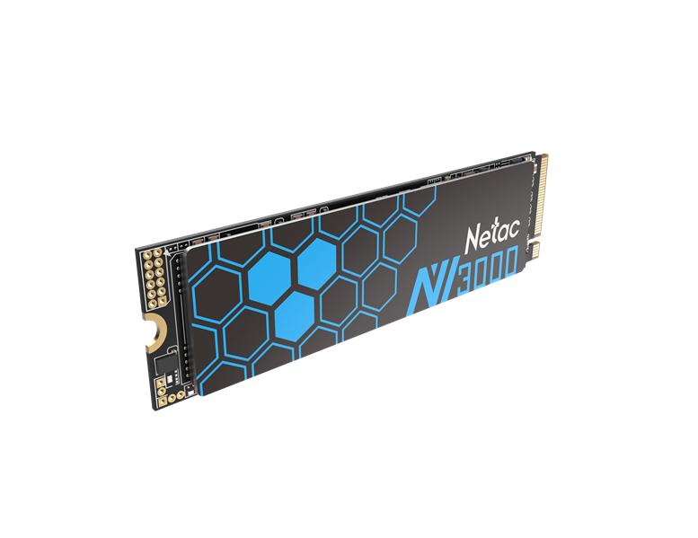 Ssd накопитель Netac SSD NV3000 2TB PCIe 3 x4 M.2 2280 NVMe 3D NAND, R/W up to 3300/2900MB/s, TBW 1200TB, with heat sink, 5y wty