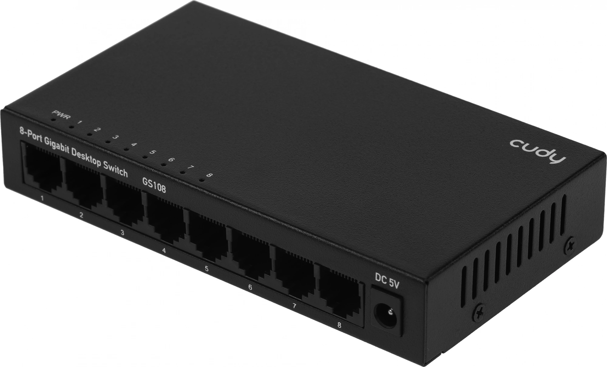 Коммутатор CUDY 8-Port Gigabit Metal Switch 5-Port Gigabit Ethernet Switch, 5 10/100/1000M RJ45 Ports, Loop Detection, USB-C Power Input, Plug & Play, Wall-Mount Коммутатор CUDY 8-Port Gigabit Metal Switch 5-Port Gigabit Ethernet Switch, 5 10/100/1000M RJ45 Ports, Loop Detection, USB-C Power Input, Plug & Play, Wall-Mount