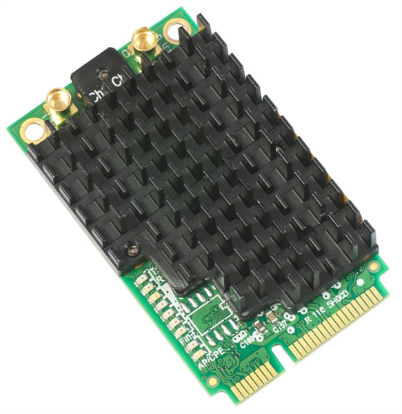 Wi-Fi Карта MikroTik 802.11a/c High Power miniPCI-e card with MMCX connectors Wi-Fi Карта MikroTik 802.11a/c High Power miniPCI-e card with MMCX connectors