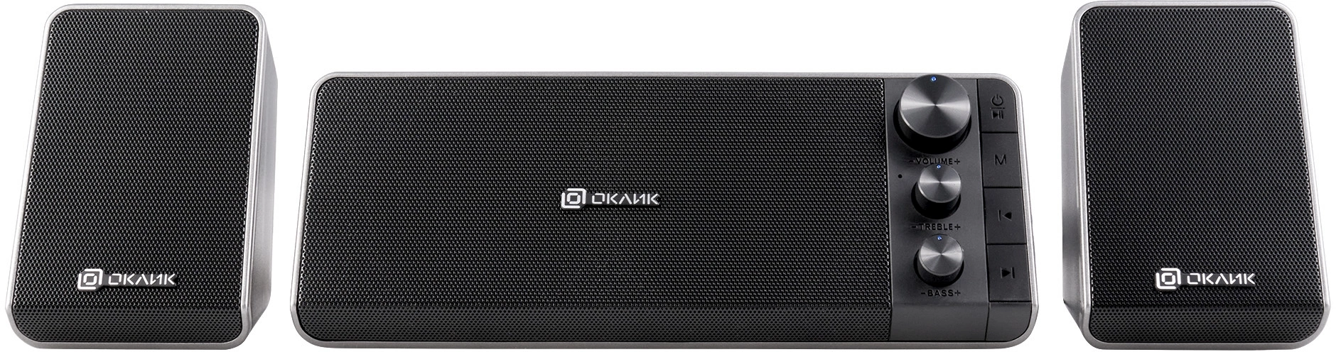 Колонки Оклик OK-450 2.1 черный 15Вт BT портативные